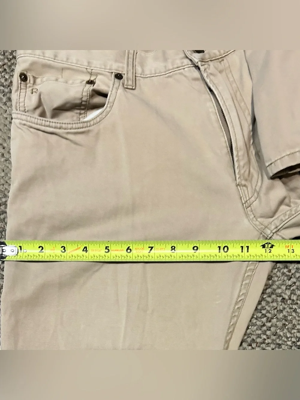 Polo Ralph Lauren 650 Straight Leg Khaki Pants Mens 34x34 Tan Cotton Chinos